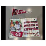 Mixed lot of Reds Pennant Budweiser Schedule