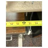 Desk, 2 Chairs & plastic tote