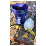 Hard Hat, Plug, Bucket