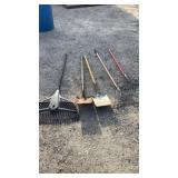 Leaf Rakes, shovels