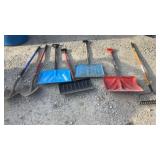 Round Point Shovels, Snow Shovels, Rake Broke