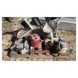 Tee Setters, Step Ladder, Gas can, Chain Saws.