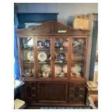 China Hutch 2 pc Lighted, glass Shelves BUYER IS