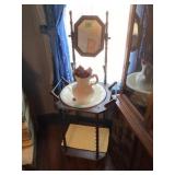 Antique Wash Stand w Pitcher and bowl
