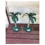 22" Pair of palm trees