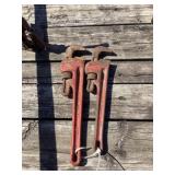 2 Rigid Pipe Wrenches (12 & 14)
