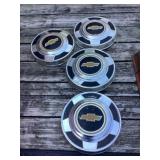 Set Of 4 Chevy Hubcaps