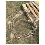 Heavy cable with hooks