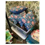 Tote of pillows & blankets