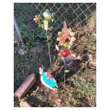 Snail, Cardinal, Frog, Flower