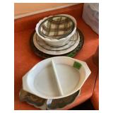 Spice Rack, Plates, Divided Dish, Etc