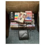 VHS and DVD Tapes and Rewinder