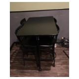 Wall Mount Bar top and 4 bar Chairs 48" x 30"