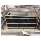 Stainless Steel Table with Can Opener 66" x 30" x