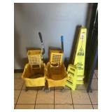 Mop Buckets, Caution Signs