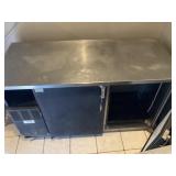 2 door back bar cooler (60x25x38) one door needs