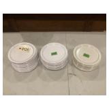 30 White Circle Plates & 13 Tab Circle Plates
