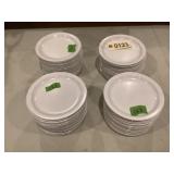 69 White Small circle Plates 7"