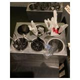 Flatware in holder