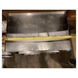 3 shelf metal rolling cart 27x31