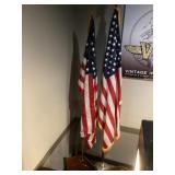 2 American Flags on stands