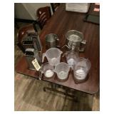 Graters, flour sifter and measuring cups