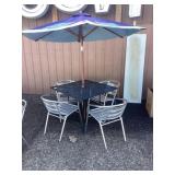 Table 4 Chairs and Umbrella 36" x 36"