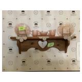 Pink Depression dishes & Wooden Shelf 2ï¿½