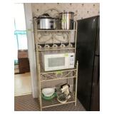 Metal Bakers Rack w/glass Shelf 28ï¿½x17ï¿½x73ï¿½