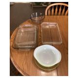 Assortment of Pyrex & Anchor Hocking pie dish