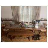 Table and Chairs and bench