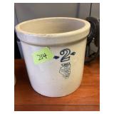 White hall Crock #2  HAS CRACK