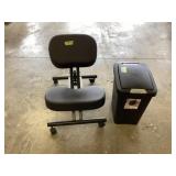 Kneeling Chair & Trash Can