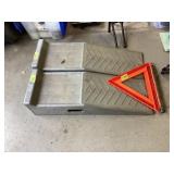 Car Ramps and Triangle