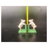Cast iron pig book ends