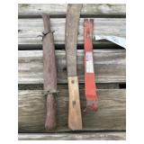 Pry Bar, corn Knife,