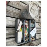 Tackle Box, tackle and minnow Bucket