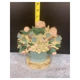 Cast Iron Flower Basket Doorstop