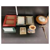 Picture Frames, Clock, Cross,