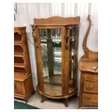 Curved Glass Curio Cabinet