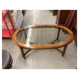 Glass top coffee table