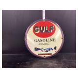 Porcelain enamel Gulf sign