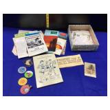 Post Cards, China Memorabilia & Pins