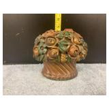 Cast Iron Flower Basket Door Stop