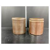 2 crocks (1 cracked)