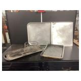 Misc. cookie sheets & metal tins