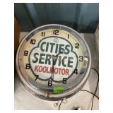 Cities Service Koolmotor Clock ( CLOCK TAKES A