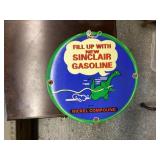 Porcelain enamel Sinclair gasoline sign