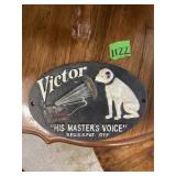 Cast iron Victor sign