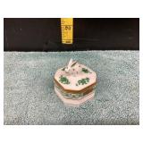 Herend Hand painted Bunny Trinket Box
